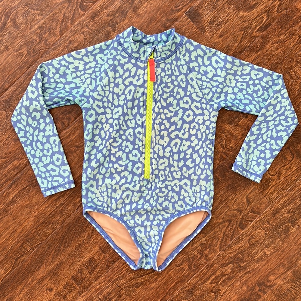 JCrew Leopard Rash Guard Swimsuit